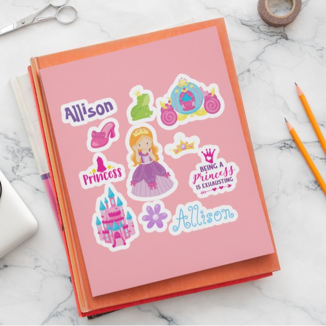 Kids Princess Friends Personalized Fun set Sticker (Creator Uploaded)