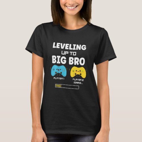 Kids Promoted To Big Bro 2023 Leveling Up To Big B T_Shirt