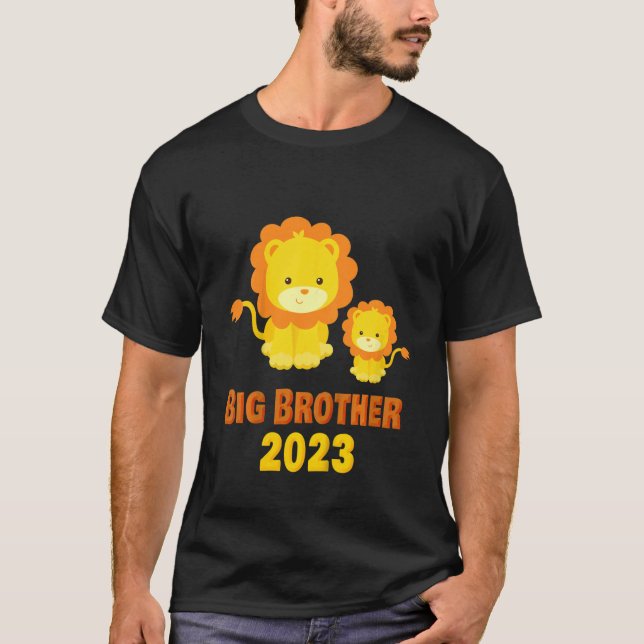 Kids Promoted To Big Brother Est 2023 Cute New Bro T-Shirt (Front)