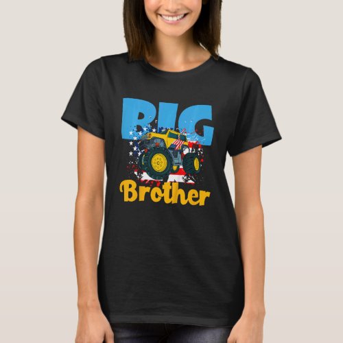 Kids Promoted To Big Brother Monster Truck Baby An T_Shirt