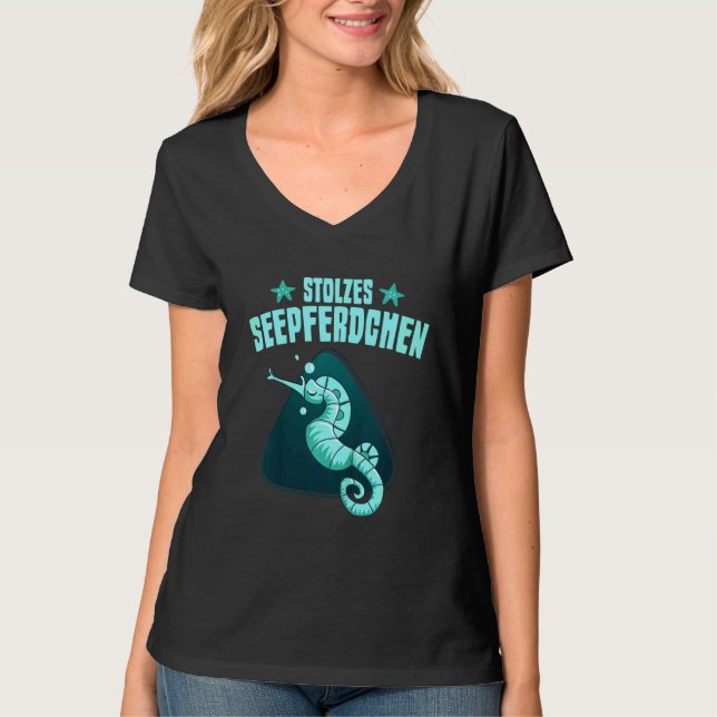 Kids Proud Seahorse Early Swimmer Badge T-Shirt (Front)