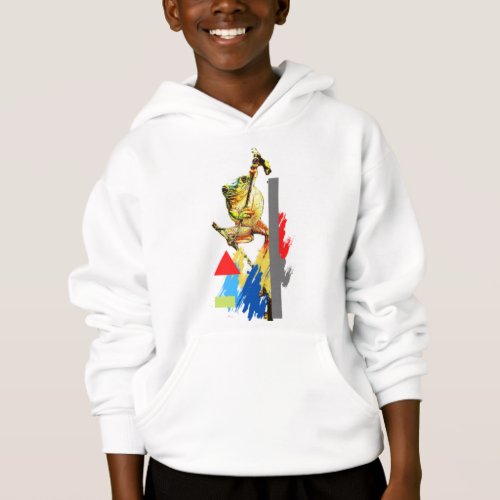 Kids Pullover Hoodie frog