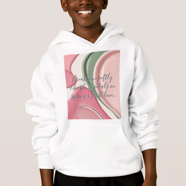 Kids pullover hoodie in stylish graphic (Front)