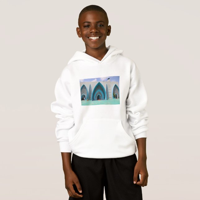 Kids' Pullover Hoodie with Islamic Design  (Front Full)