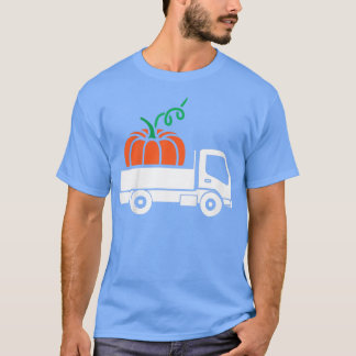 Kids Pumpkin Truck Lazy Halloween Costume Cool T-Shirt