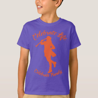 Kids' Purple T-Shirt w/ Orange Silhouette