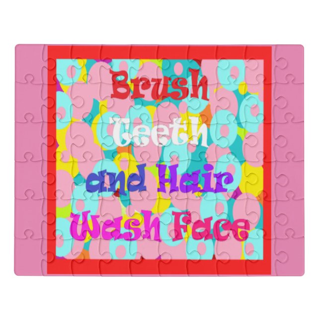 KIDS PUZZLE TEETH HAIR FACE WASH GAME (Puzzle Horizontal)