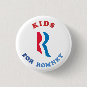 KIDS R FOR ROMNEY PINBACK BUTTON