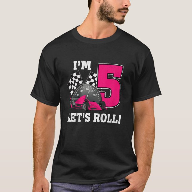 Kids Race Car Birthday Party Supplies For Girls Bo T-Shirt (Front)