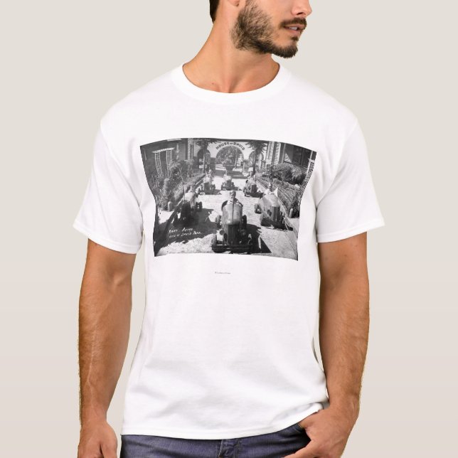 Kids Racing in Miniature Cars T-Shirt (Front)