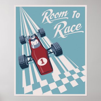Kid's Racing Poster by stevethomas at Zazzle
