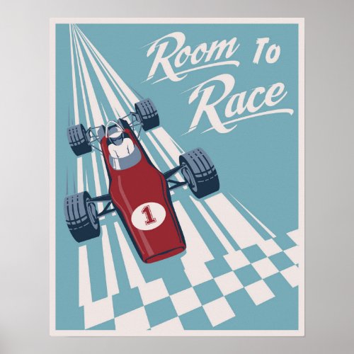 Kids racing poster