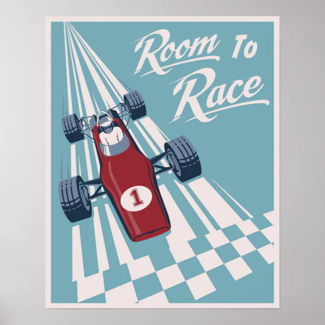 Student R Racing Team Posters Kid's racing poster | Zazzle