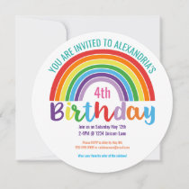 Kids Rainbow Birthday Party Colorful Pretty Girls