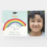Kids Rainbow Clouds Kindergarten Graduation Photo