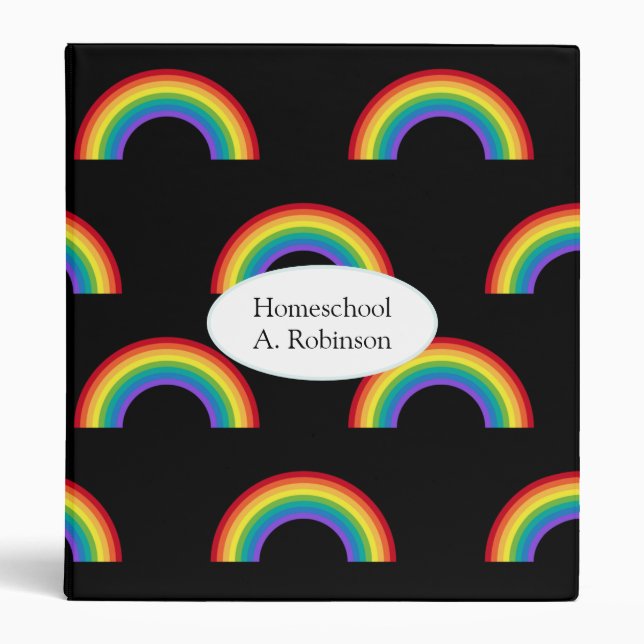 Kids Rainbows 3 Ring Binder (Front)