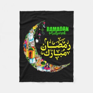 Kids Ramadan Mubarak Kareem For Design Fleece Blanket