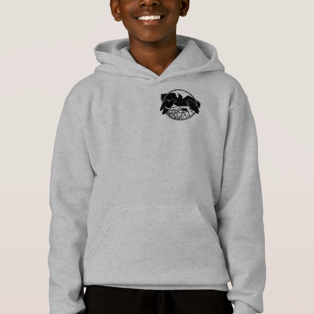 Kid's Raven Jacket Hoodie Kid's Raven Art Jacket (Front)