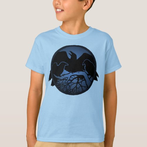 Kids Raven Shirts Raven  Crow Art Kids T_shirt