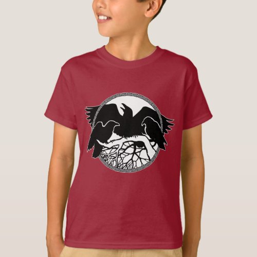 Kids Raven Shirts Raven  Crow Art Kids T_shirts