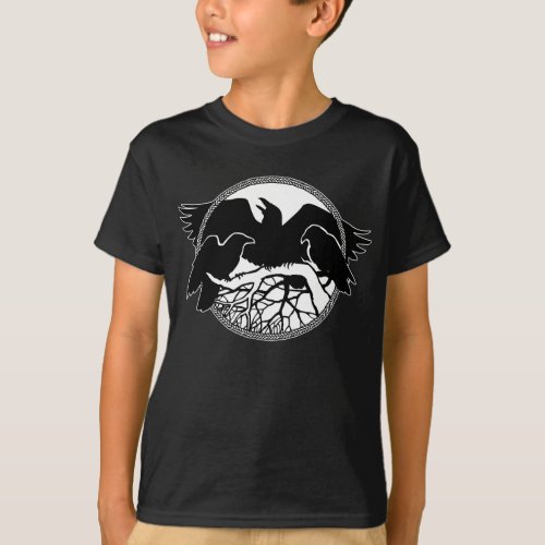 Kids Raven Shirts Raven  Crow Art Kids T_shirts