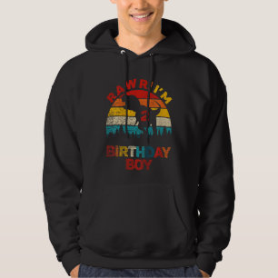 Kids Rawr Im 2 Dinosaur 2nd Birthday Boy Two Year  Hoodie