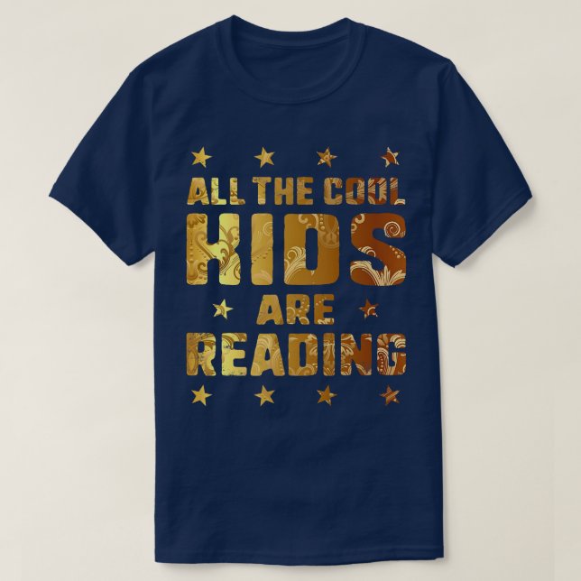 Kids Reading Golden Books Lover Girls Bookworm Lib T-Shirt (Design Front)