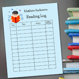 Kids Reading Log Homeschool Reading Books Notepad