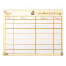Kids' Reading Log Notepad | Book Tracker