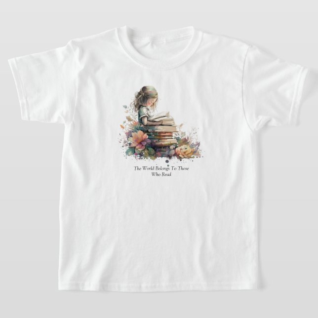 Kids Reading T-Shirt (Laydown)