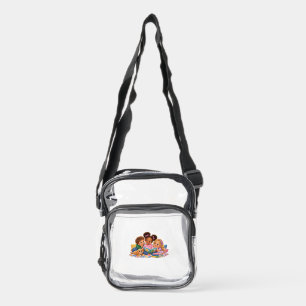 Kids Reading Together Storytime Clear Crossbody Bag