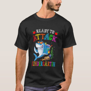 Kids Ready To Attack Kindergarten Baby Boys Shark T-Shirt