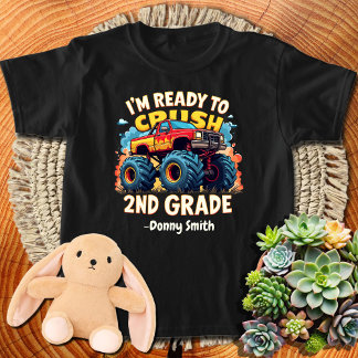 Kids Ready to Crush 2nd Grade Truck Boys Back to S T-Shirt