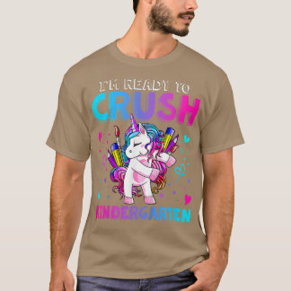 Kids Ready To Crush Kindergarten Flossing Unicorn T-Shirt