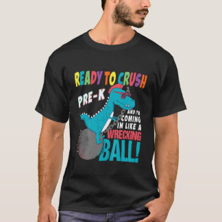Kids Ready To Crush Pre K Wrecking Ball Boys Blue T-Shirt
