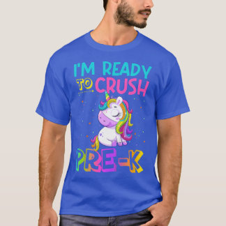 Kids Ready To Crush PreK Unicorn Back to School Bo T-Shirt