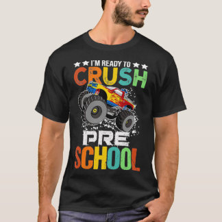 Kids Ready to Crush Preschool Monster Truck Boys B T-Shirt