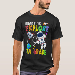 Kids Ready To Explore 5th Grade Cute Astronaut Boy T-Shirt