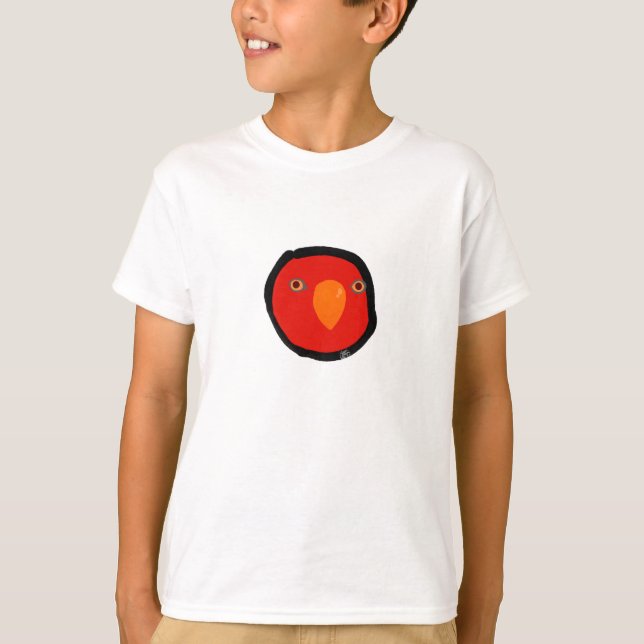 KIDS Red birb "GUMI" T-Shirt (Front)