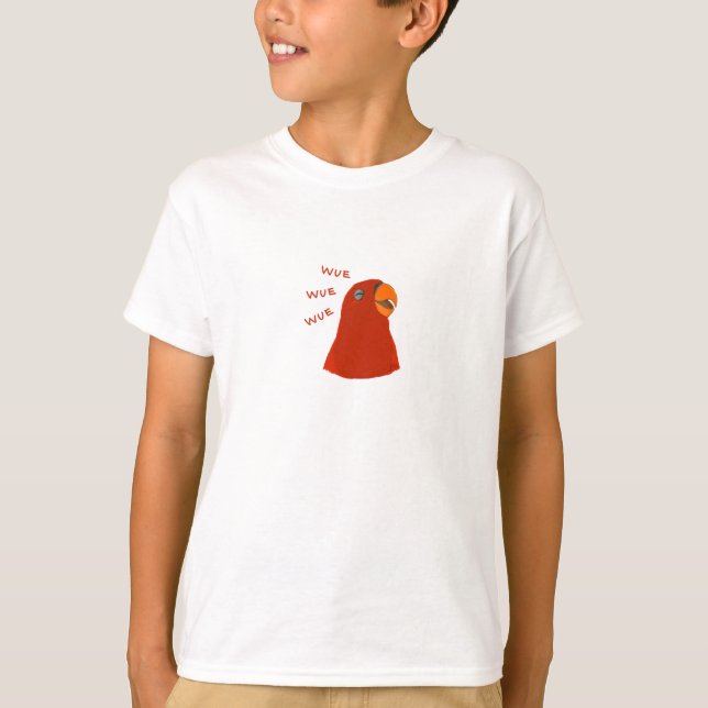 KIDS Red Birb "GUMI" wuewuewue... T-Shirt (Front)
