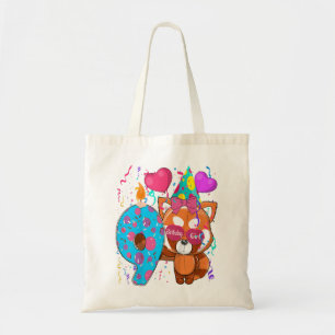 Kids Red Panda 9th Birthday Girl I'm 9 Years Old G Tote Bag
