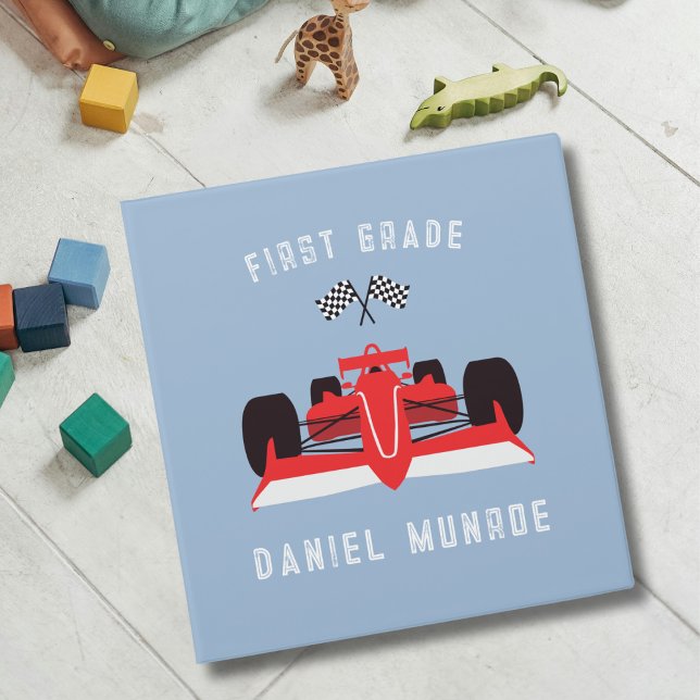 Kids Red Racing Car Back to School Binder (Creator Uploaded)
