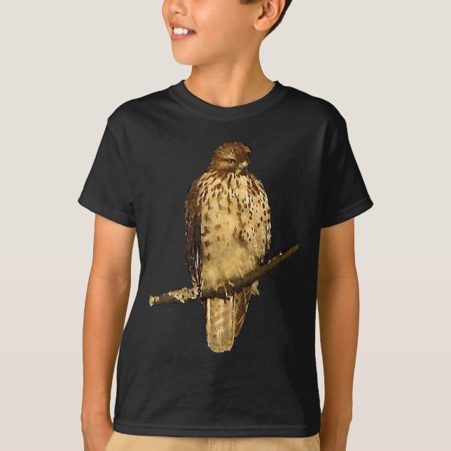 Kids Red Tailed Hawk T-Shirt (Front)