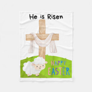 Kids Religious Easter Toddlerboy he Is Risen' Cros Fleece Blanket