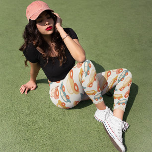 Kids Retro Cars Capri Leggings