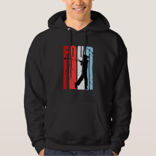 Kids Retro Colors Boys 4th Golf Birthday Golfing G Hoodie