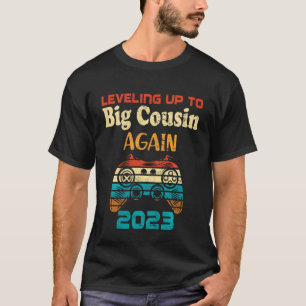 Kids Retro Leveling Up To Big Cousin Again 2023 Ga T-Shirt