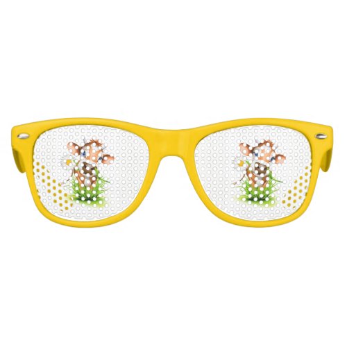 Kids Retro Party Shades Cow Sunglasses