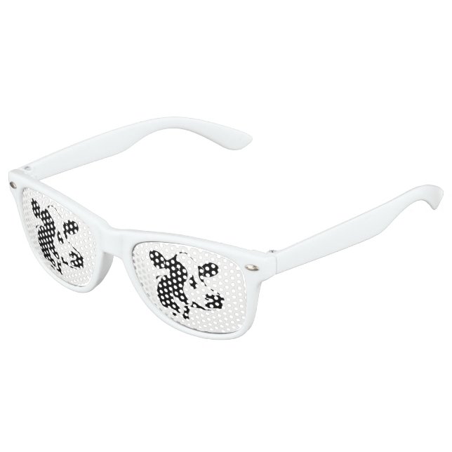 Kids Retro Party Shades Cow Sunglasses (Angled)