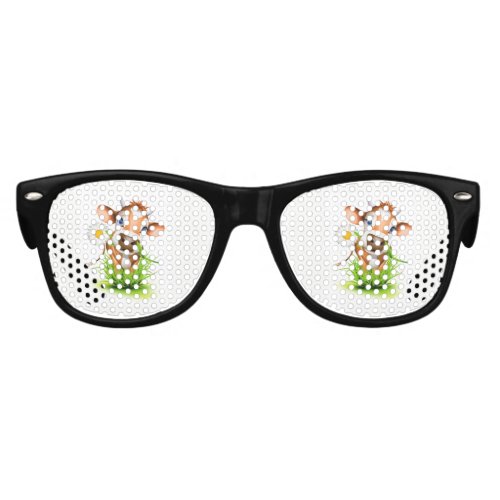 Kids Retro Party Shades Cow Sunglasses